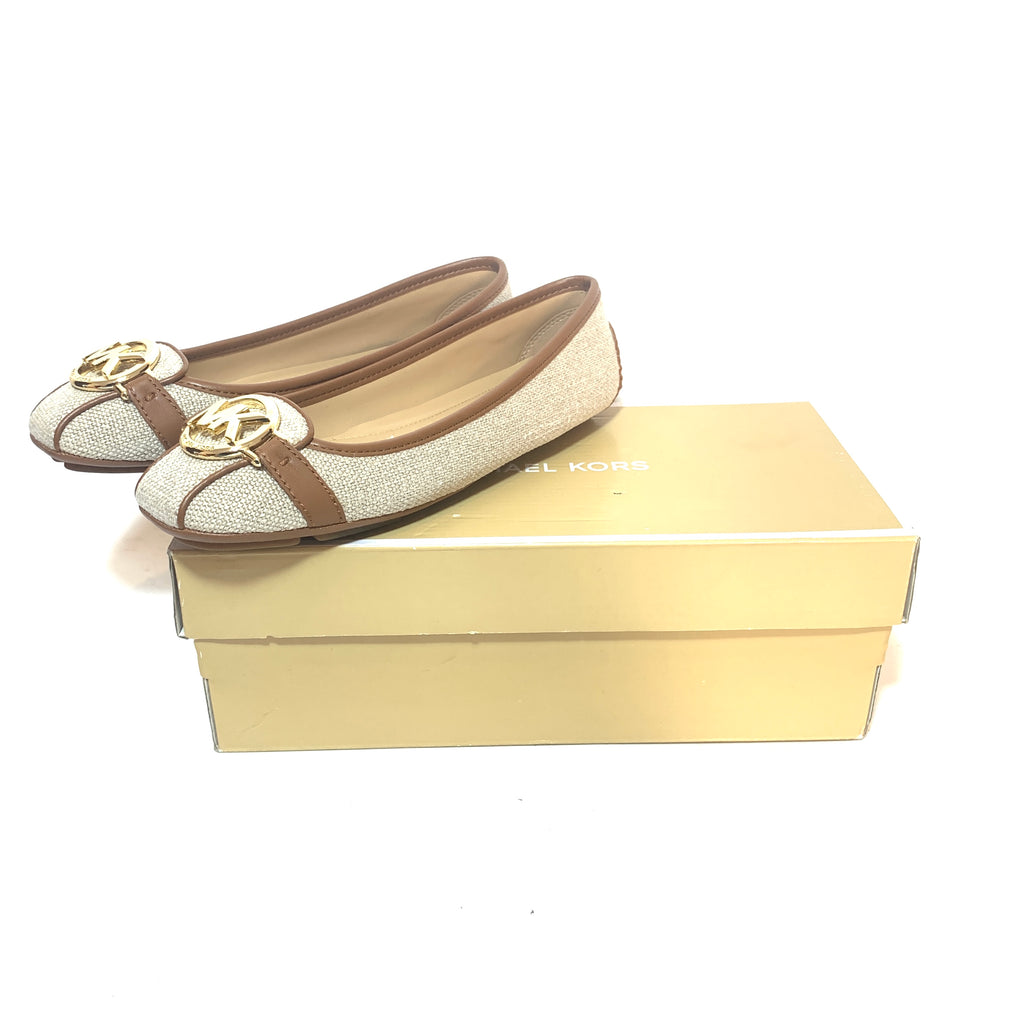 Michael Kors Fulton Moccasin Cream Jute Loafers | Like New |