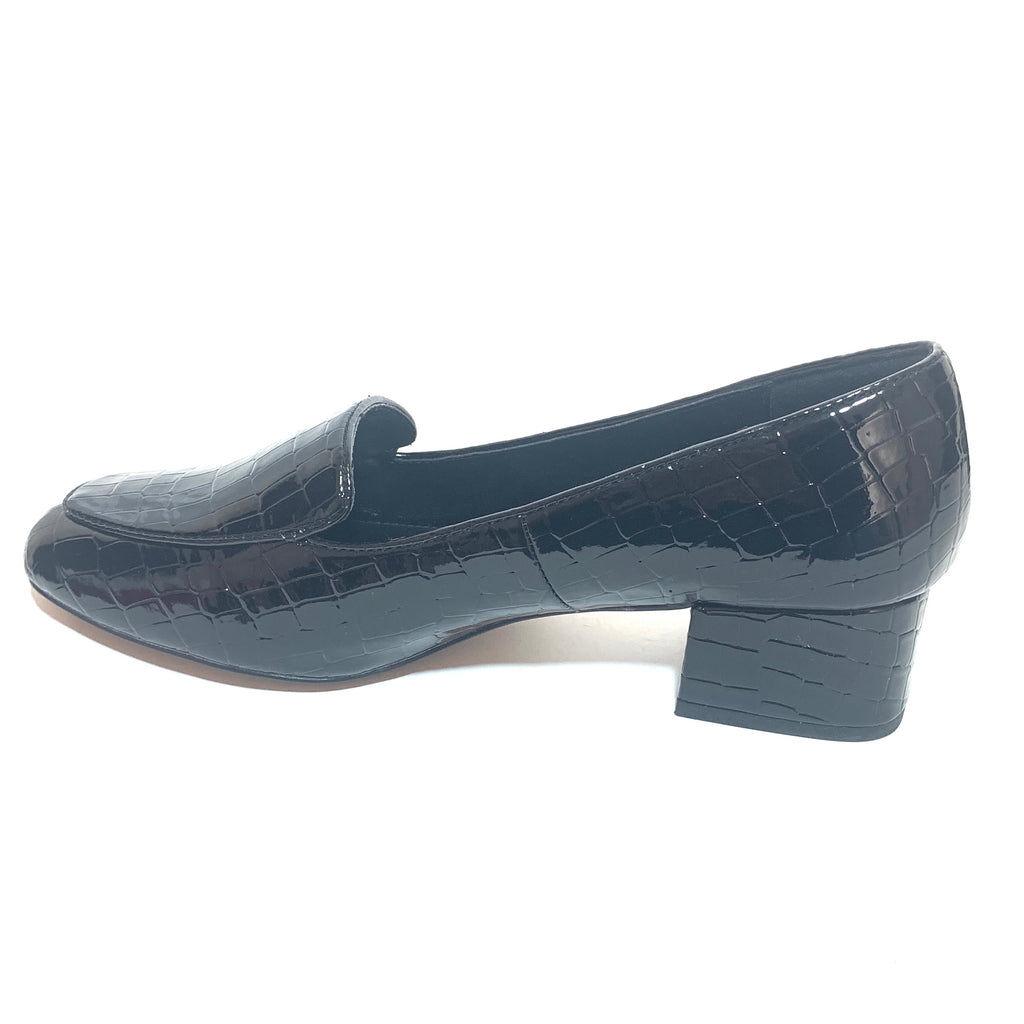 NEXT Black Croc-Print Loafers | Brand New |