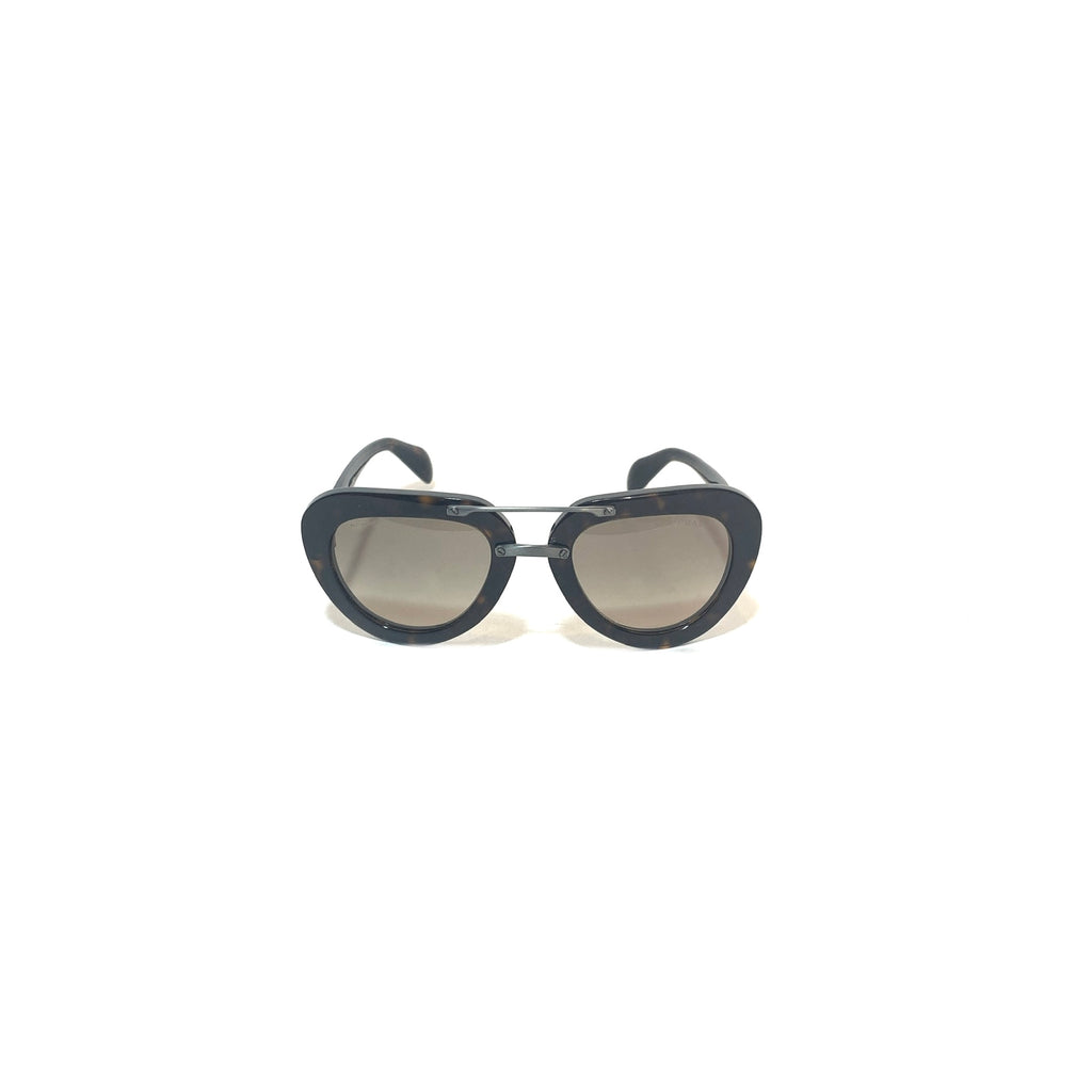 Prada SPR28R Brown Aviator Sunglasses | Gently Used |