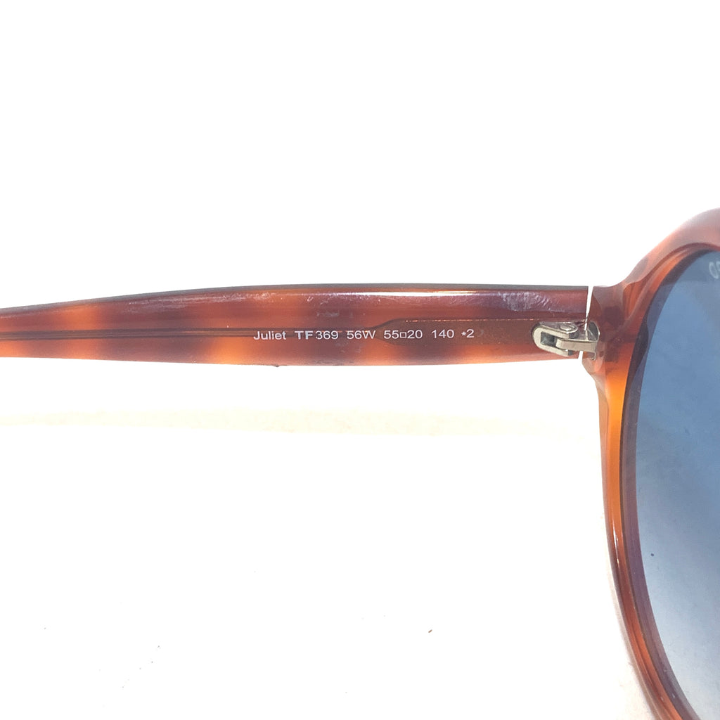 Tom Ford Juliet TF369 Brown & Blue Round Sunglasses | Brand New |