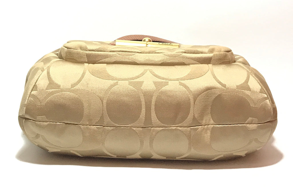 Coach Beige Monogram Canvas Shoulder Bag | Gently Used |