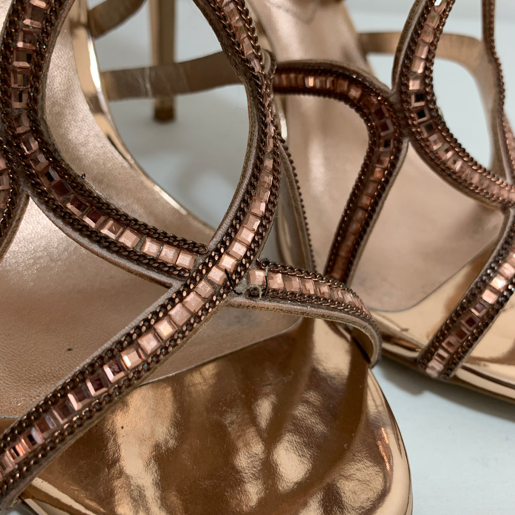 ALDO Rosegold 'ASTEICIA' Strappy Sequins Heels | Pre loved |
