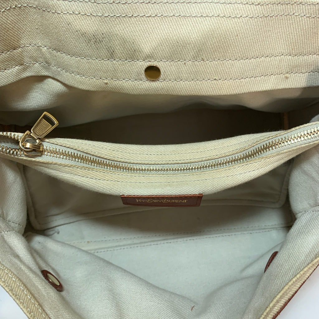 Saint Laurent Tan Leather Vintage Tote | Pre Loved |