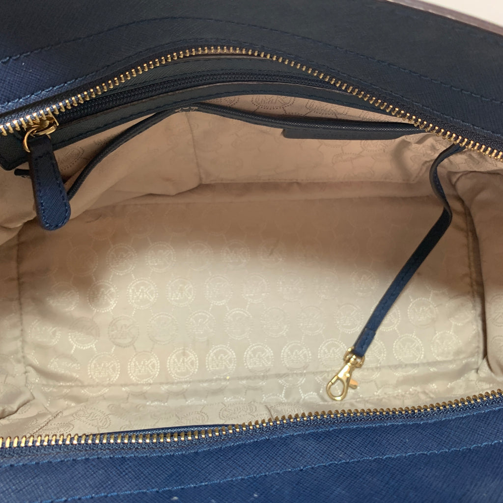 Michael Kors Navy Leather 'Selma' Medium Satchel | Pre Loved |
