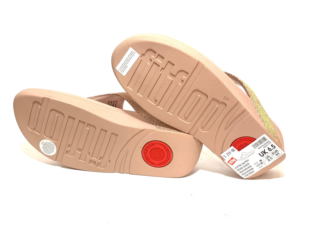 Fitflop 'LOTTIE' Rose Gold Sandals | Brand New |