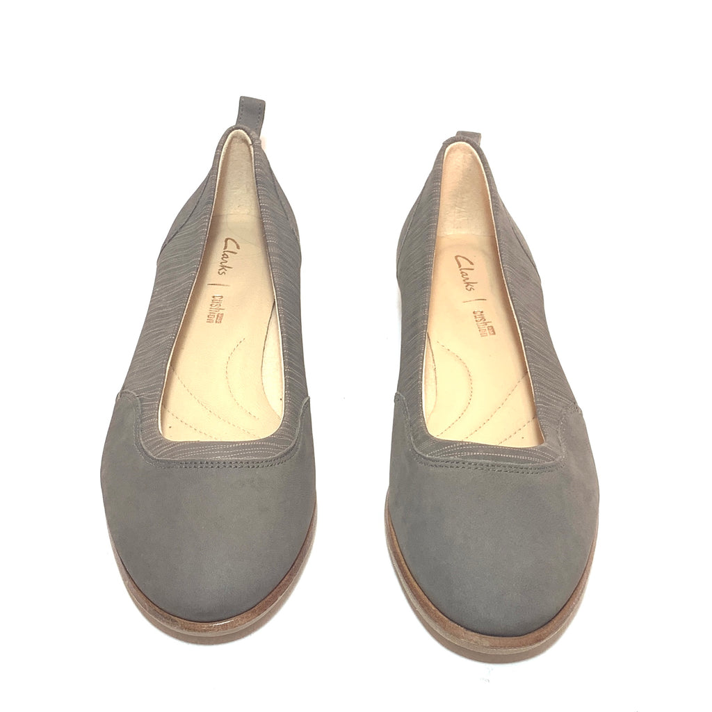 Clark's Taupe 'Alice' Striped Leather Pumps | Brand New |