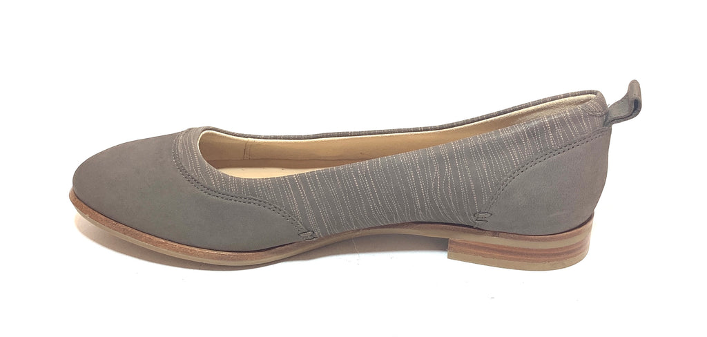 Clark's Taupe 'Alice' Striped Leather Pumps | Brand New |
