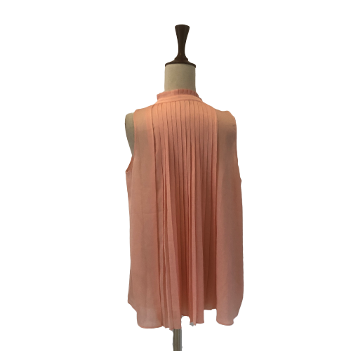 Ann Taylor Pink Pleated Sleeveless Top | Gently Used |