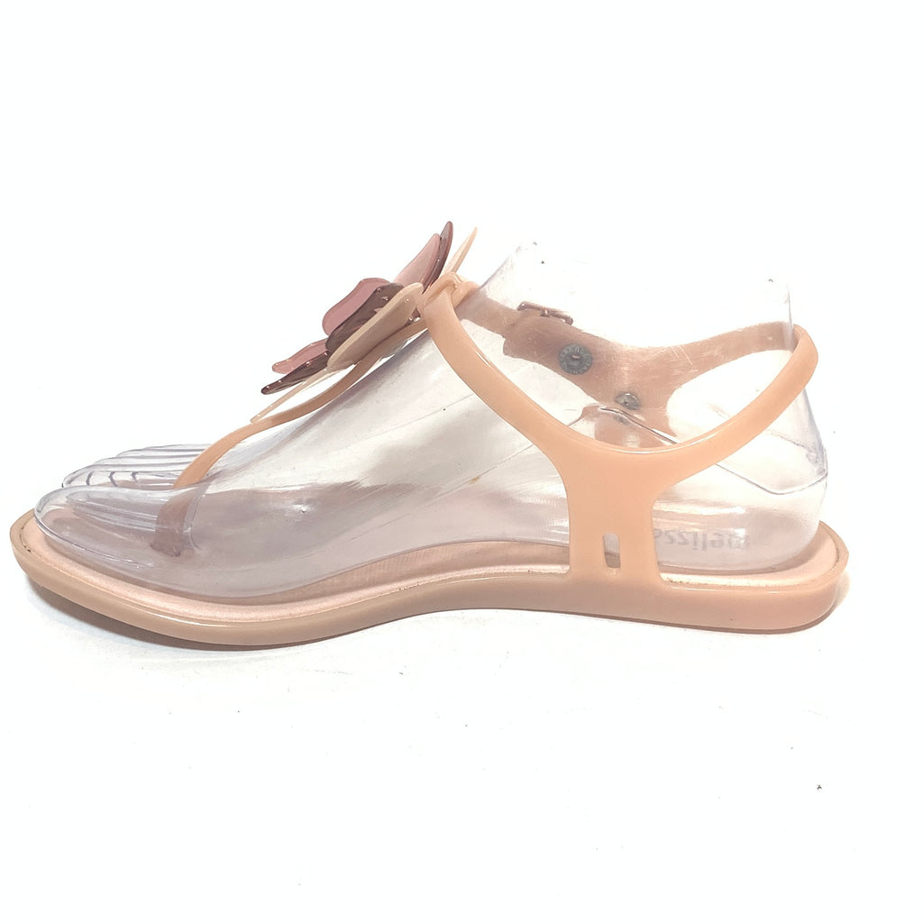 Melissa Nude Pink Butterfly Thong Sandals | Gently Used |