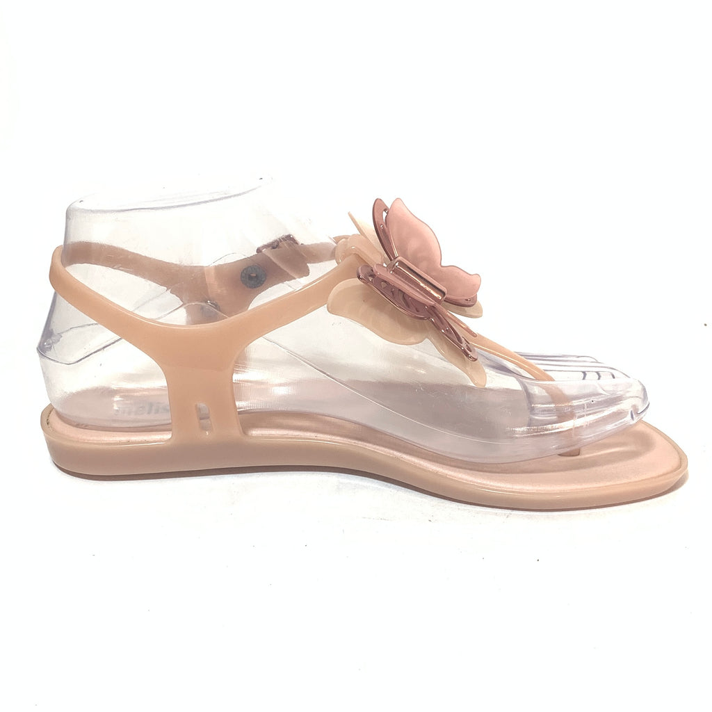 Melissa Nude Pink Butterfly Thong Sandals | Gently Used |