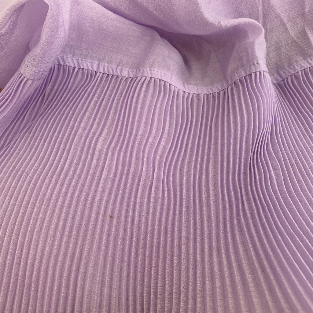 H&M Purple High-Neck Pleated Top | Pre Loved |