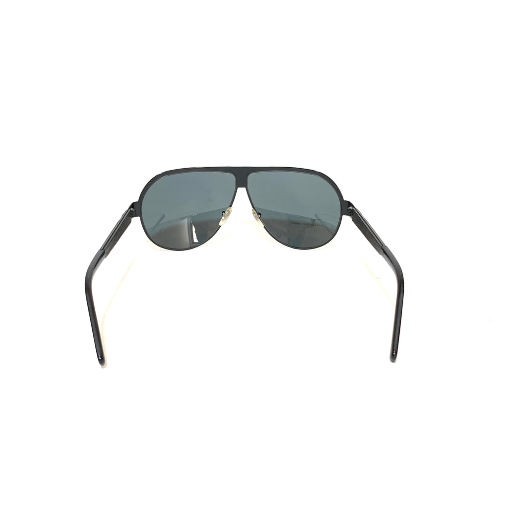 Alexander McQueen AMQ 4148/S Black Unisex Aviator Sunglasses | Like New |