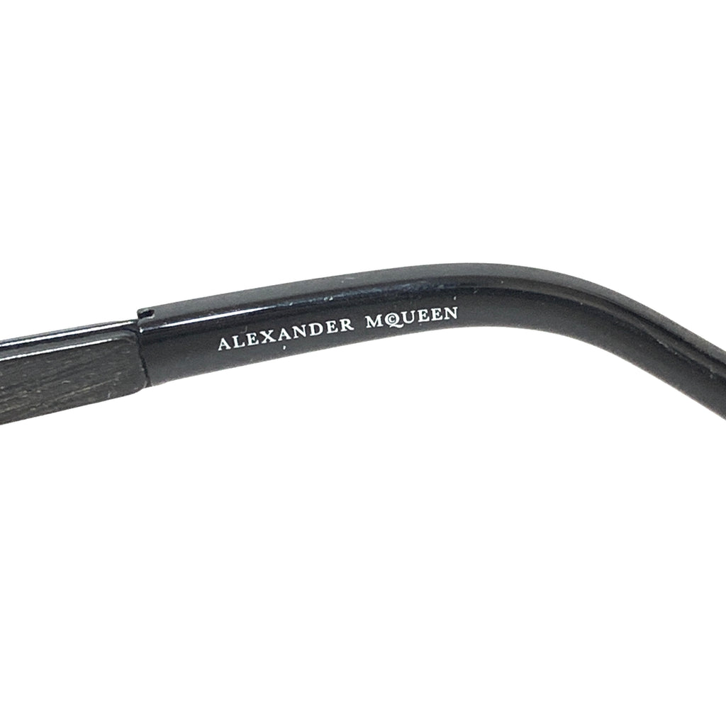 Alexander McQueen AMQ 4148/S Black Unisex Aviator Sunglasses | Like New |