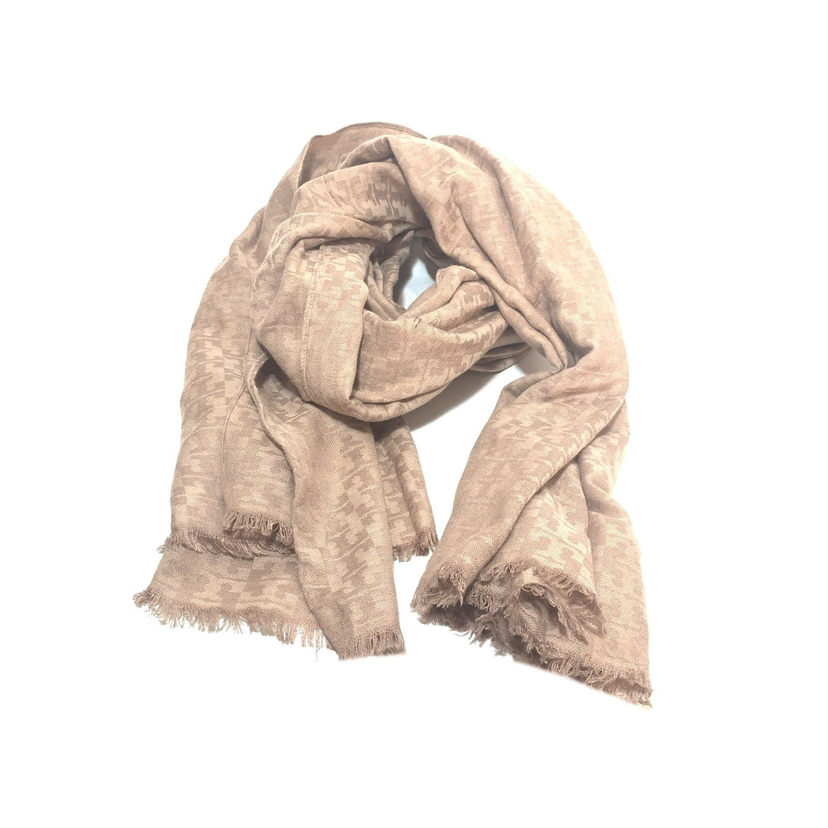 Tory Burch Taupe Cotton Silk Logo Scarf Gently Used Secret Stash