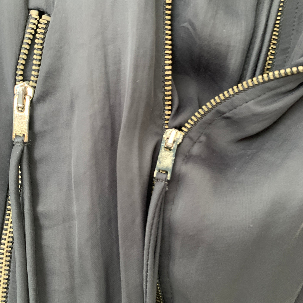 ZARA Black Sleeveless Multi-zip Top | Brand New |