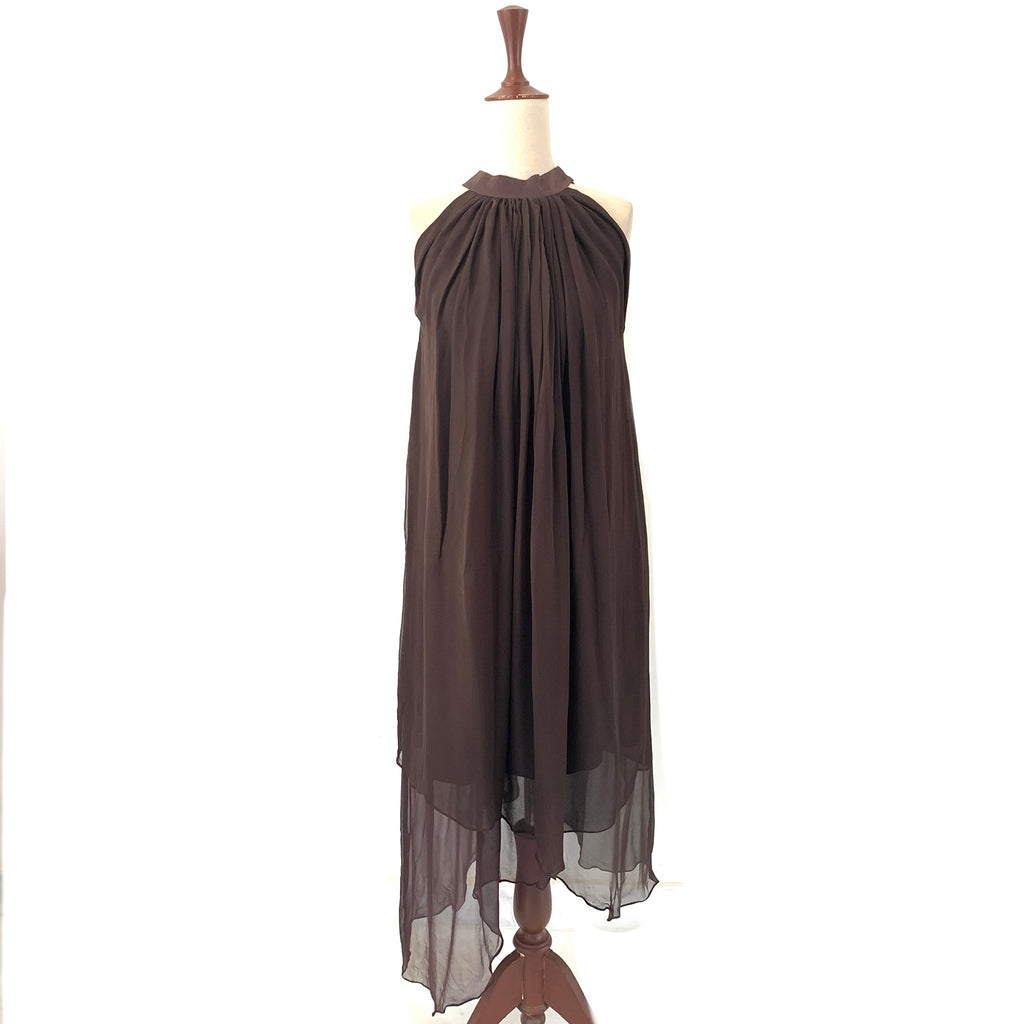 Sanya Muneer Brown Chiffon Kameez & Pants | Gently Used |