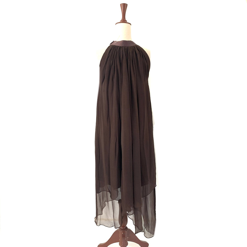 Sanya Muneer Brown Chiffon Kameez & Pants | Gently Used |