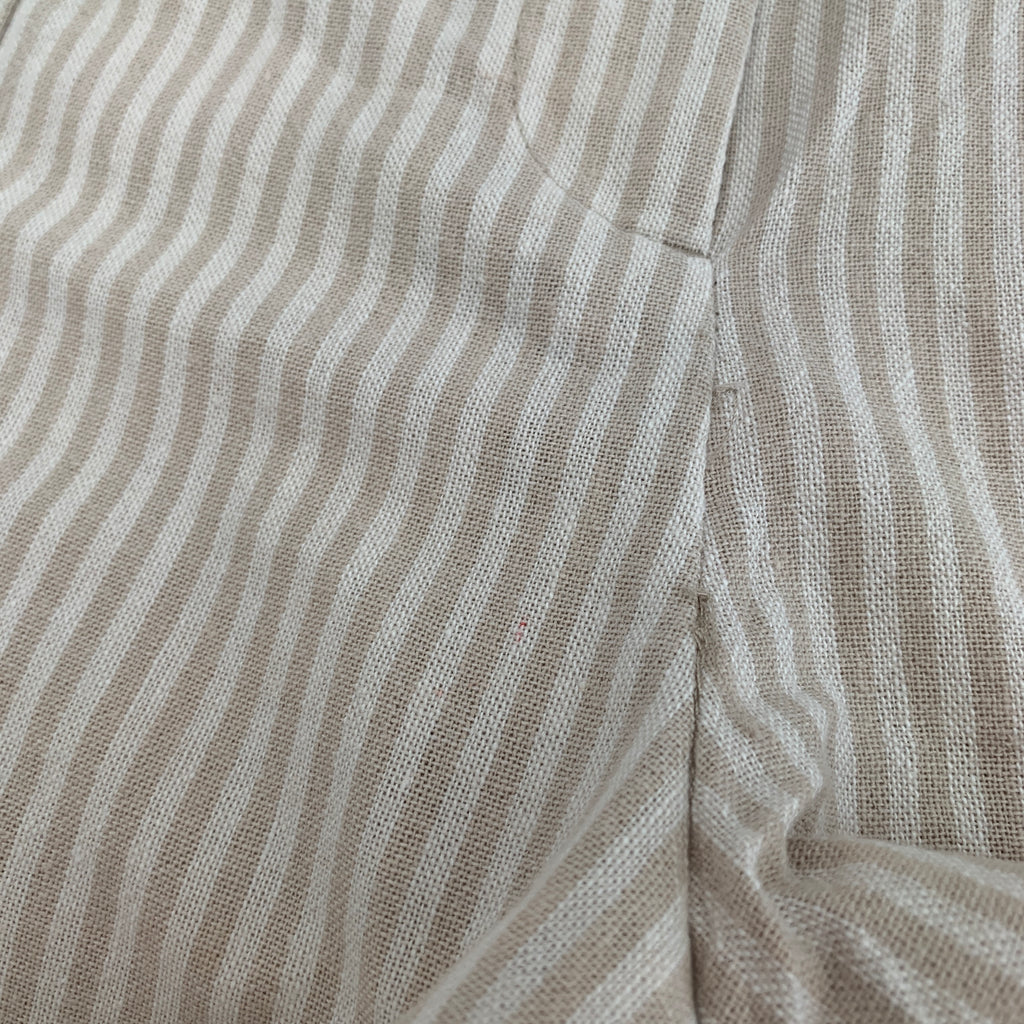 ZARA Beige & White Striped Pants | Gently Used |