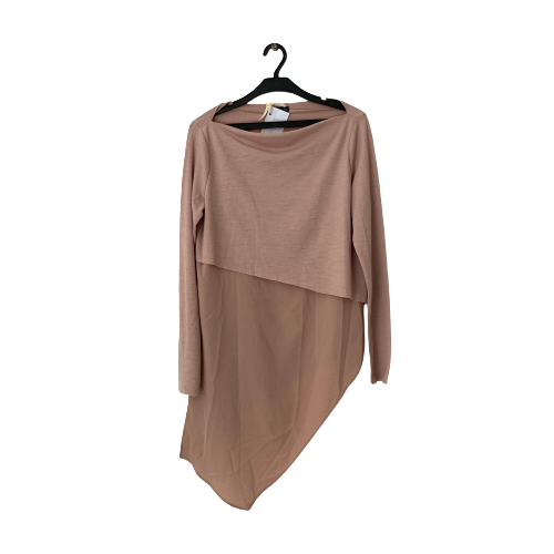 ZARA Beige Asymmetrical Top