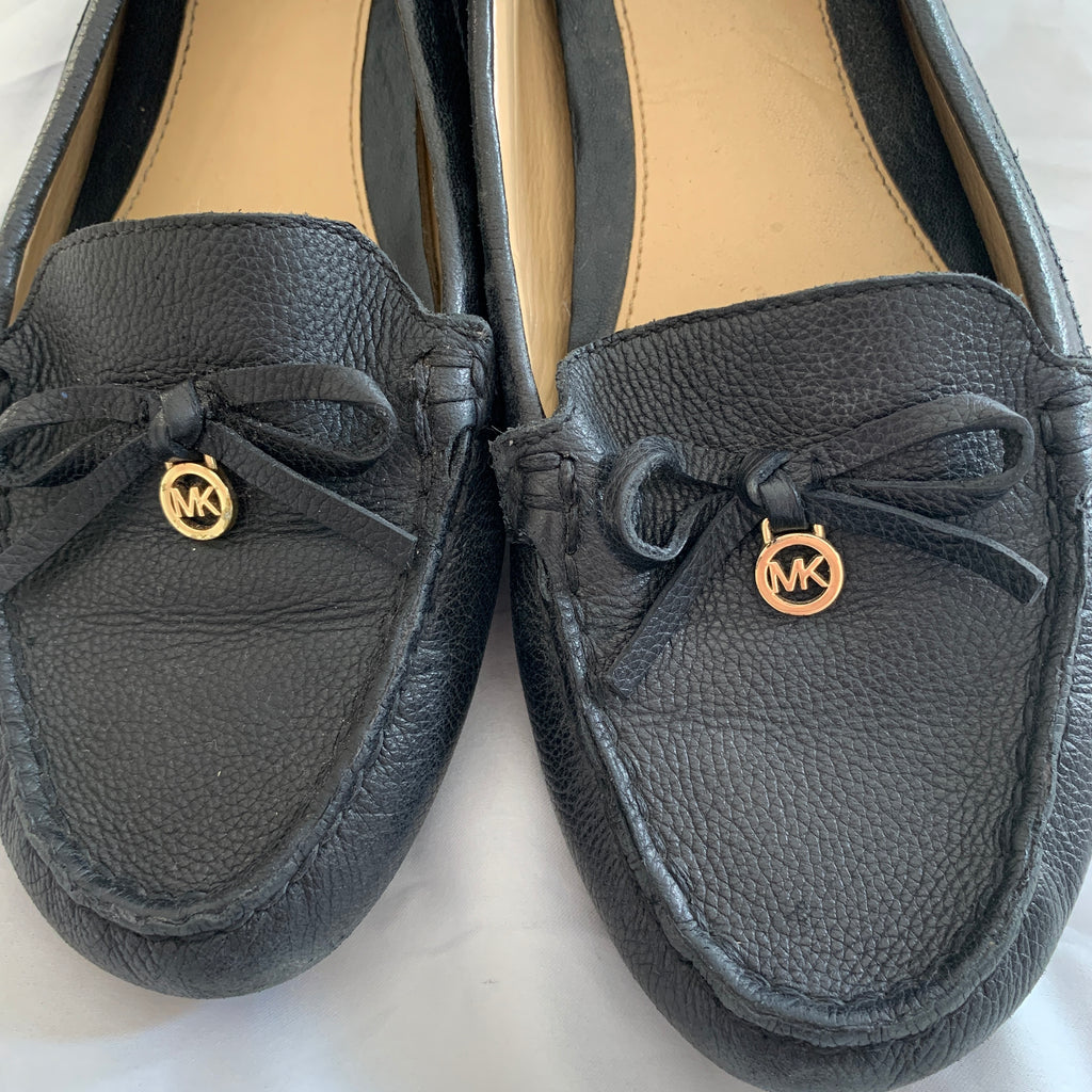 Michael Kors Black Leather Loafers | Pre Loved |