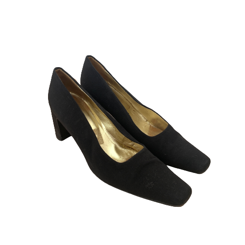 Russell & Bromley Black Square Pointed Pumps
