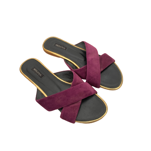Miaasa Purple Criss-cross Slides