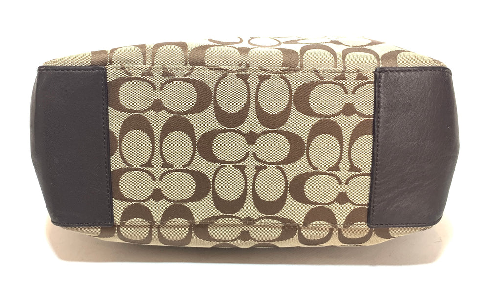 Coach Monogram Canvas Beige & Brown Tote | Gently Used |