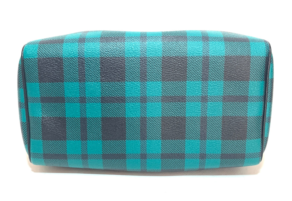 Coach Green & Black Checked Mini Bennett Satchel | Like New |
