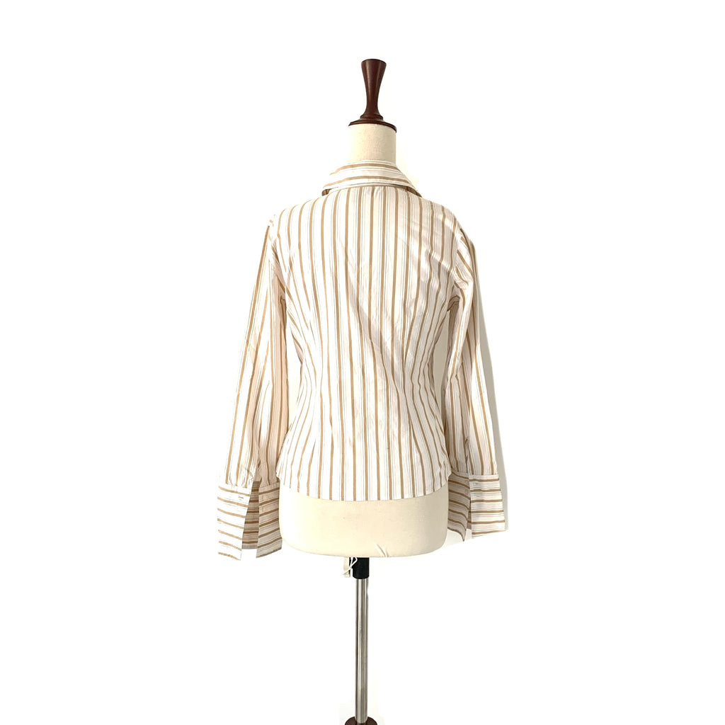Byline Cream & White Striped Collared Shirt | Gently Used |