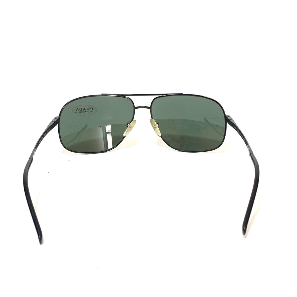 Prada SPR53M Black Metal Unisex Sunglasses | Like New |