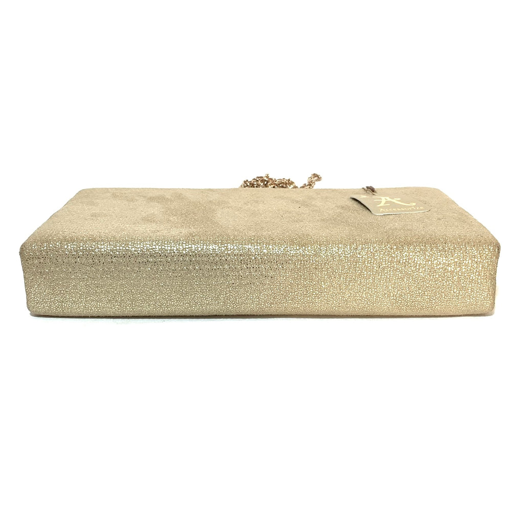 Accessorize Large Gold Clutch | Like New |