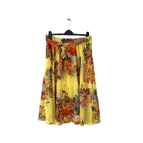 Flint & Moss Yellow Floral Skirt | Brand New |