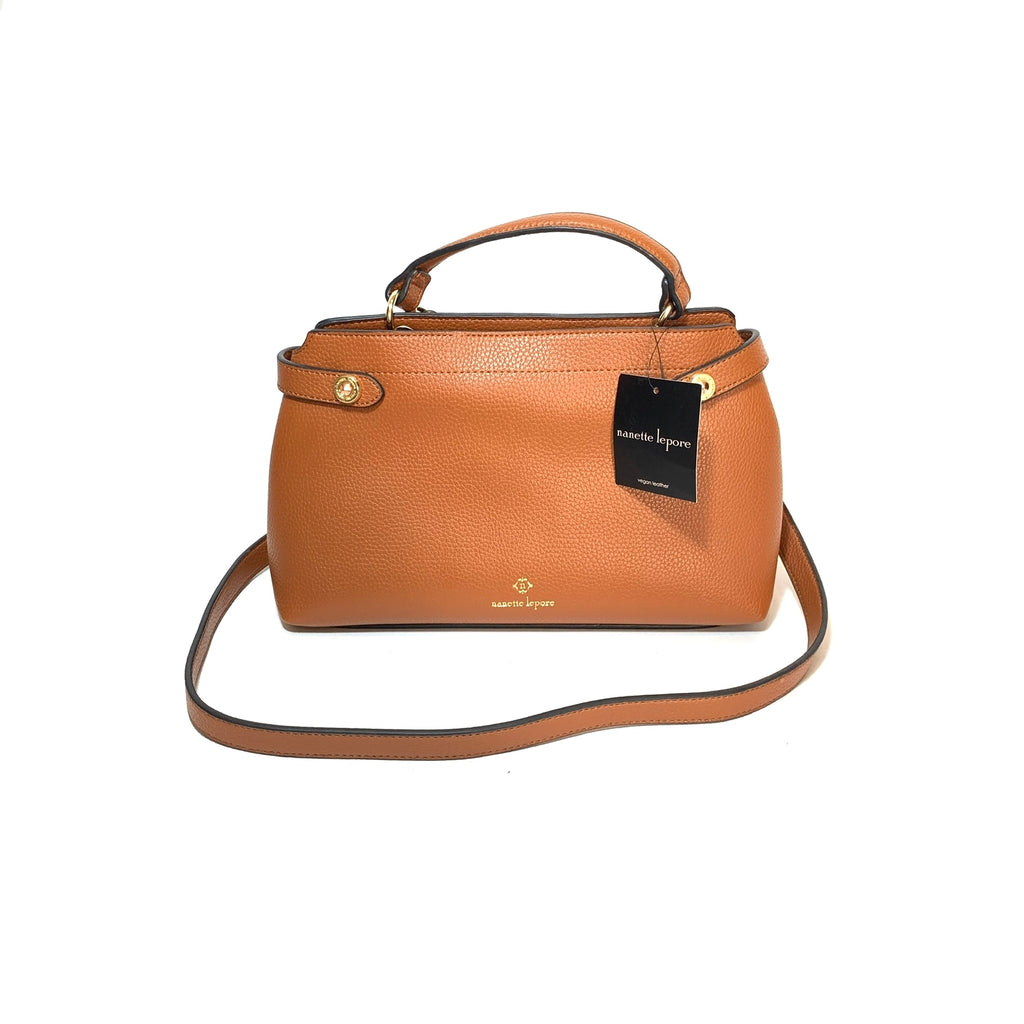 Nanette Lepore Tan Vegan Leather 'Arti' Cross Body Bag | Brand New |