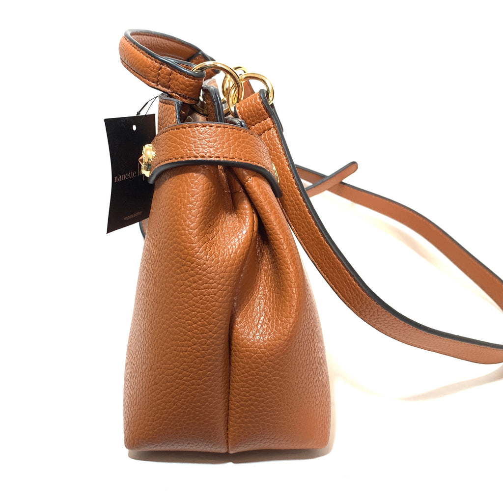 Nanette Lepore Tan Vegan Leather 'Arti' Cross Body Bag | Brand New |