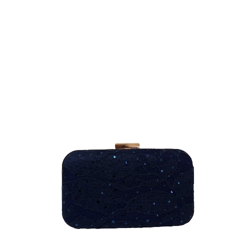 Gloire Blue Sequins Convertible Clutch | Brand New |
