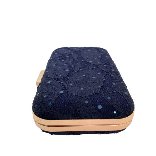 Gloire Blue Sequins Convertible Clutch | Brand New |