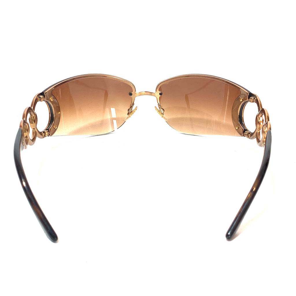 Salvatore Ferragamo 1141-B Rimless Brown Sunglasses | Gently Used |