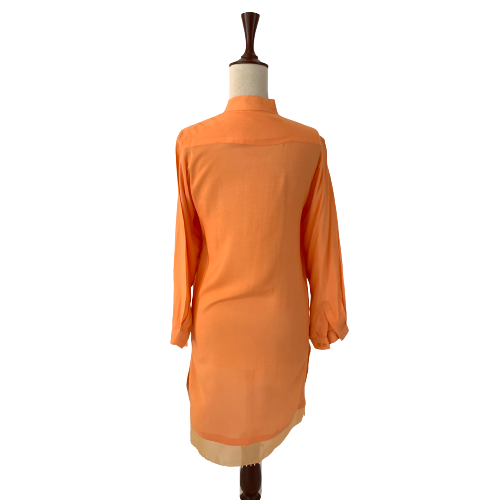 Shamsha Hashwani Orange Lace Applique Kameez | Gently Used |