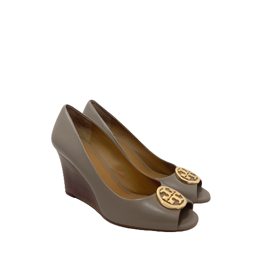 Tory burch sales open toe wedges