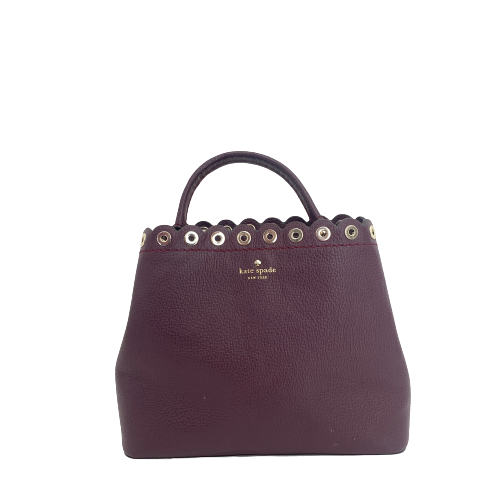 Kate Spade Purple Leather Minnie 'Paloma Road Janell' Tote | Pre Loved |