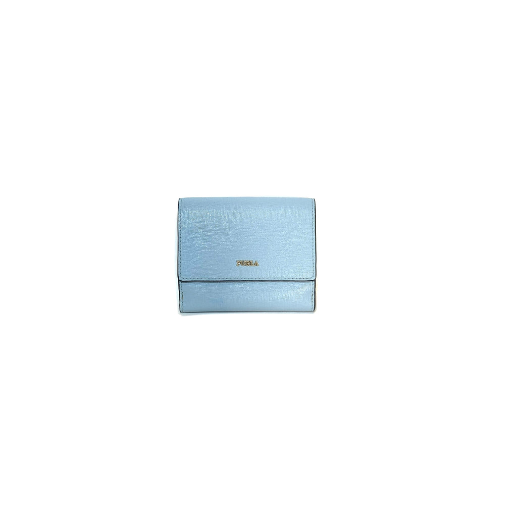 Furla Light Blue Leather Bi-fold Wallet | Pre Loved |