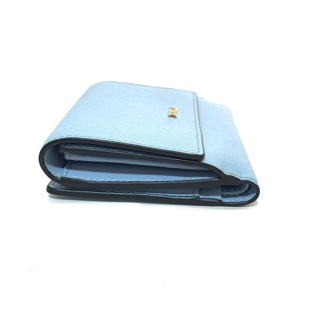 Furla Light Blue Leather Bi-fold Wallet | Pre Loved |