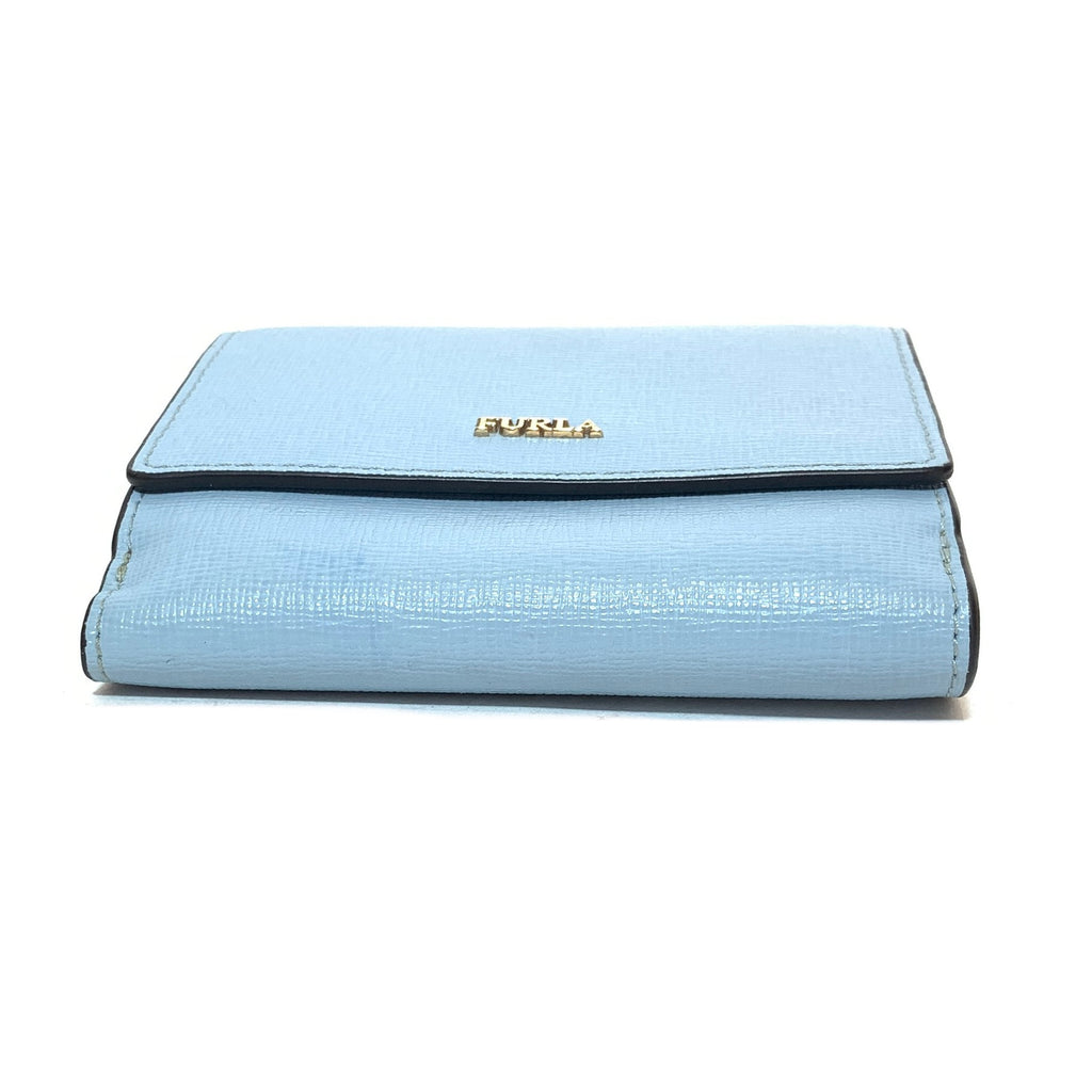 Furla Light Blue Leather Bi-fold Wallet | Pre Loved |