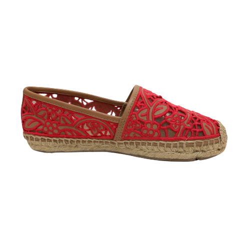 Tory Burch 'Lucia' Pink Lace Espadrilles | Brand New |