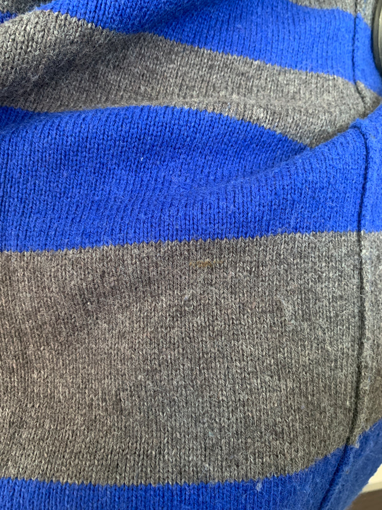 DKNY Navy & Grey Striped Sweater Dress | Pre Loved |