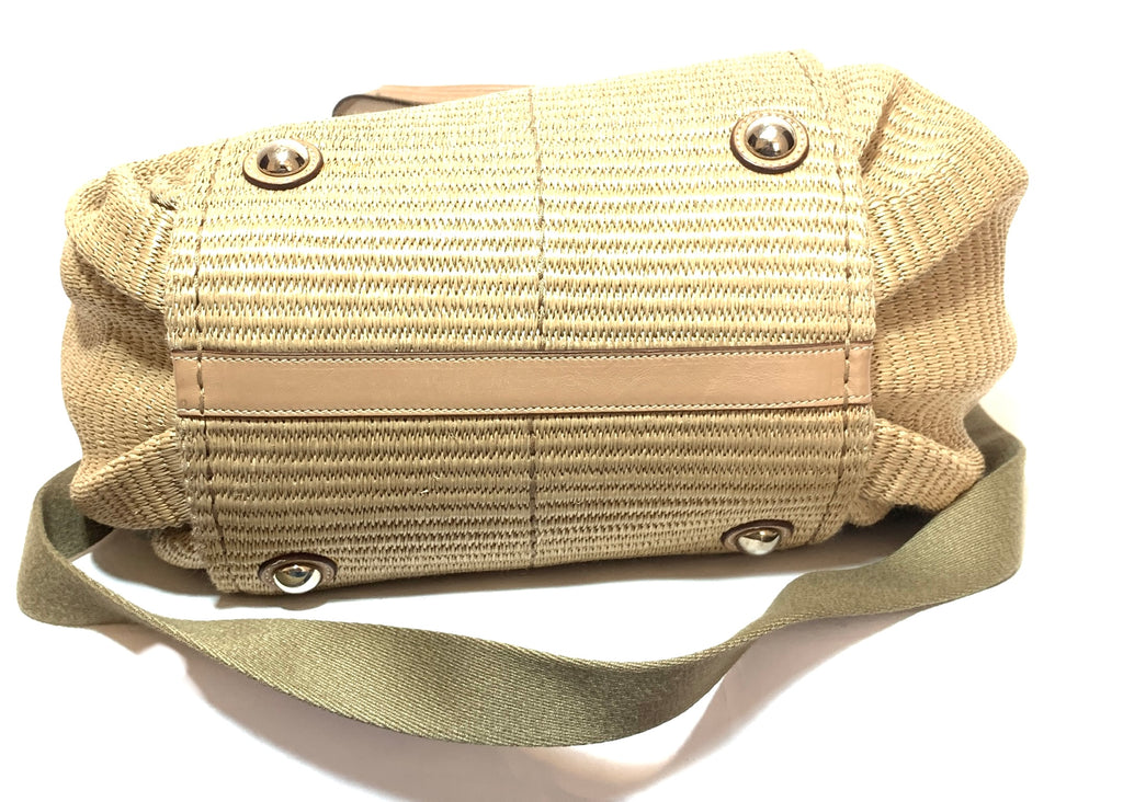 Tod's G-Line Jute & Leather Shoulder Bag | Gently Used |