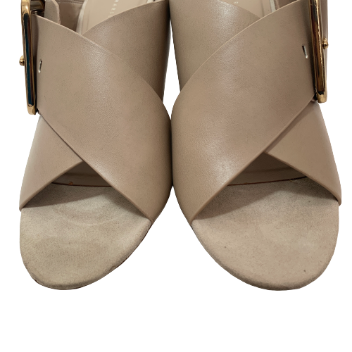 Charles & Keith Taupe Peep-toe Wedges | Gently Used |