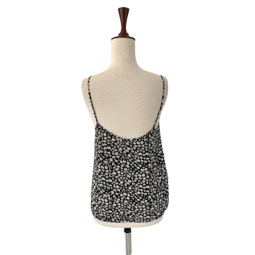 Mango Navy Floral Printed Sleeveless Top | Gently Used |
