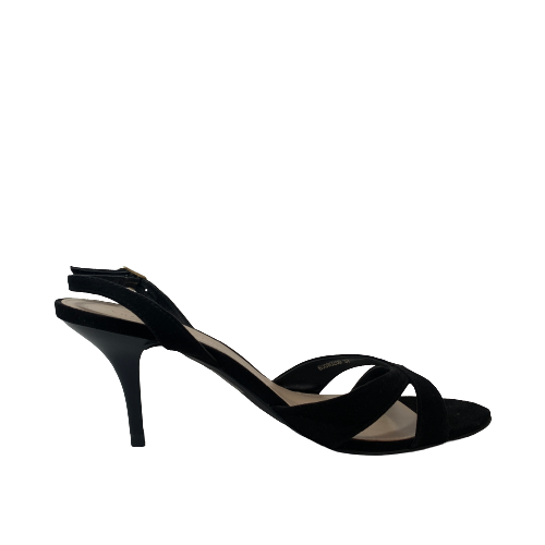 Charles & Keith Black Sling-back Strappy Heels | Gently Used |