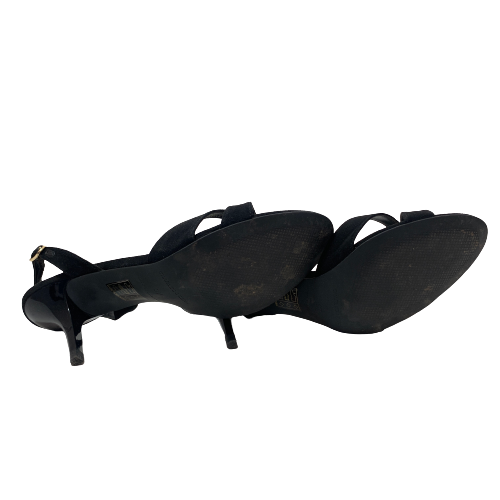 Charles & Keith Black Sling-back Strappy Heels | Gently Used |